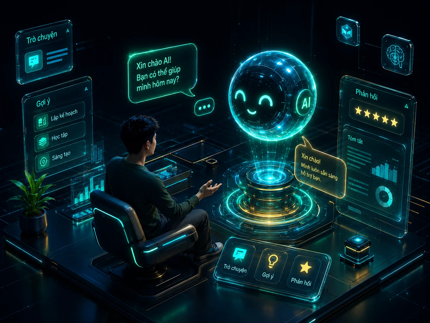 Minh hoạ Level 1 — Biết hỏi AI cơ bản